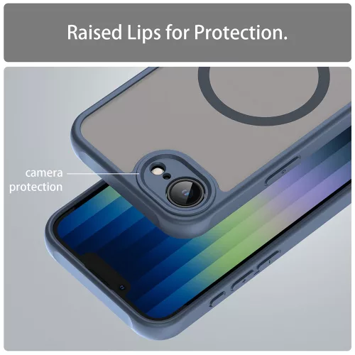 Techsuit - HaloFrost II MagSafe tok - iPhone 16e / iPhone 17e - Sötétkék