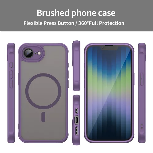 Techsuit - HaloFrost II MagSafe tok - iPhone 16e / iPhone 17e - Lila