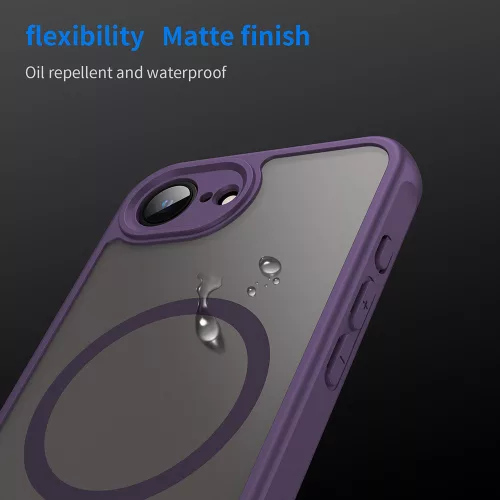 Techsuit - HaloFrost II MagSafe tok - iPhone 16e / iPhone 17e - Lila