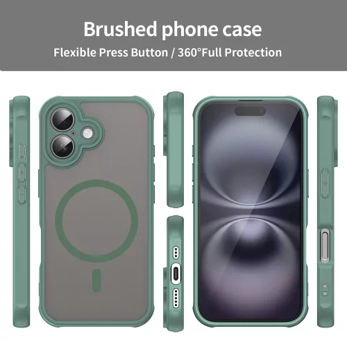 Techsuit - HaloFrost II MagSafe tok - iPhone 16 - Zöld