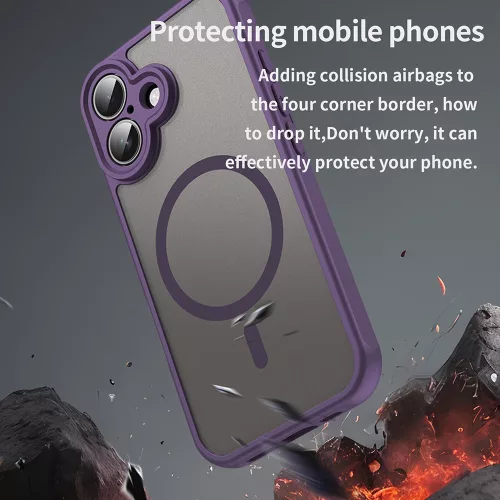 Techsuit - HaloFrost II MagSafe tok - iPhone 16 - Lila