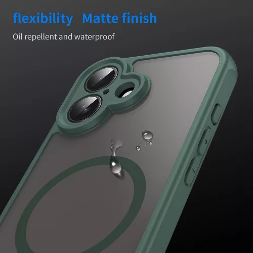Techsuit - HaloFrost II MagSafe tok - iPhone 16 Plus - Zöld