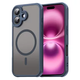   Techsuit - HaloFrost II MagSafe tok - iPhone 16 Plus - Sötétkék