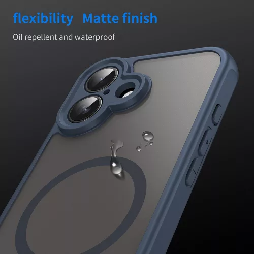 Techsuit - HaloFrost II MagSafe tok - iPhone 16 Plus - Sötétkék