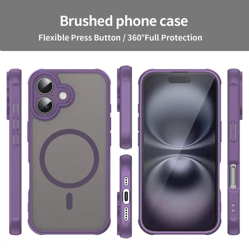 Techsuit - HaloFrost II MagSafe tok - iPhone 16 Plus - Lila