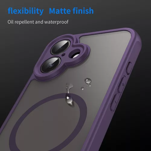 Techsuit - HaloFrost II MagSafe tok - iPhone 16 Plus - Lila