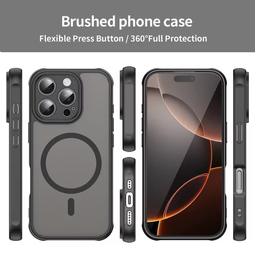 Techsuit - HaloFrost II MagSafe tok - iPhone 16 Pro - Fekete