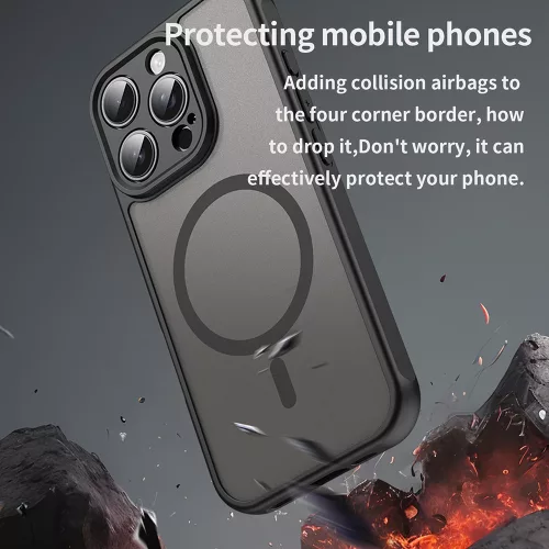 Techsuit - HaloFrost II MagSafe tok - iPhone 16 Pro - Fekete