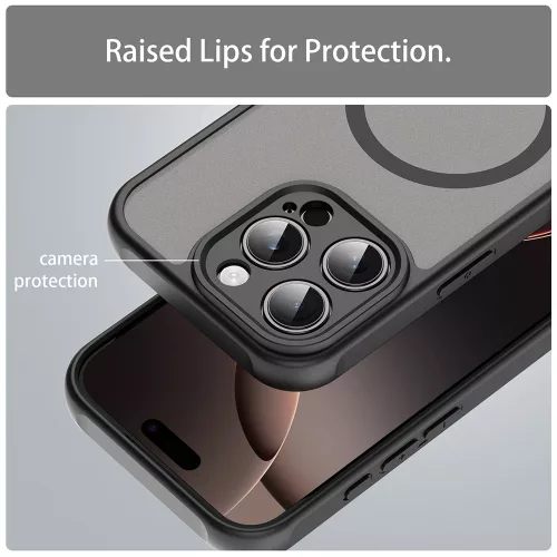 Techsuit - HaloFrost II MagSafe tok - iPhone 16 Pro - Fekete