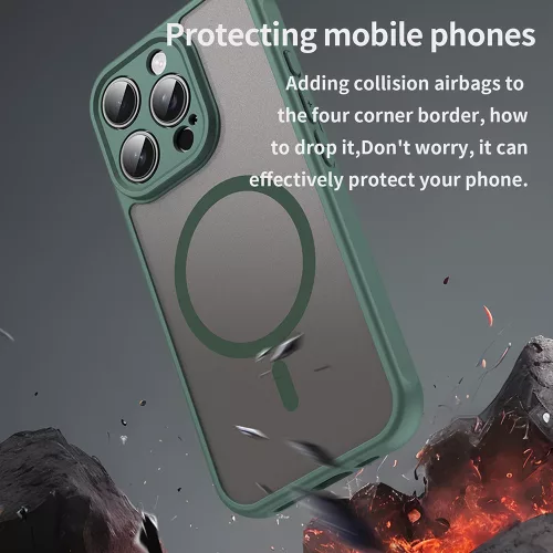 Techsuit - HaloFrost II MagSafe tok - iPhone 16 Pro - Zöld