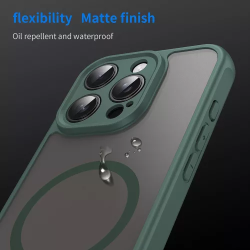 Techsuit - HaloFrost II MagSafe tok - iPhone 16 Pro - Zöld