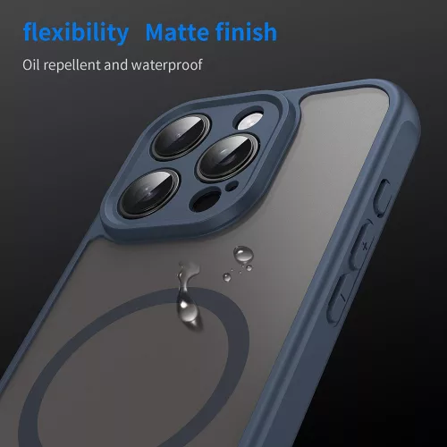 Techsuit - HaloFrost II MagSafe tok - iPhone 16 Pro - Sötétkék