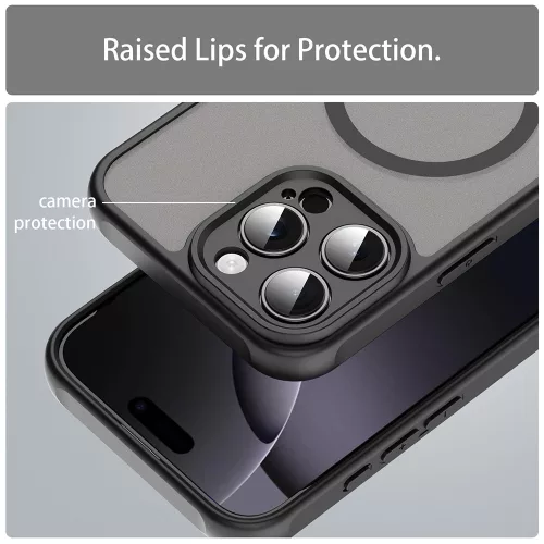 Techsuit - HaloFrost II MagSafe tok - iPhone 16 Pro Max - Fekete