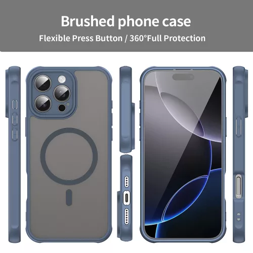 Techsuit - HaloFrost II MagSafe tok - iPhone 16 Pro Max - Sötétkék