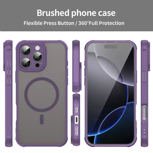 Techsuit - HaloFrost II MagSafe tok - iPhone 16 Pro Max - Lila