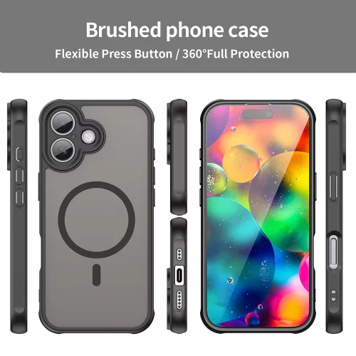 Techsuit - HaloFrost II MagSafe tok - iPhone 17 - Fekete