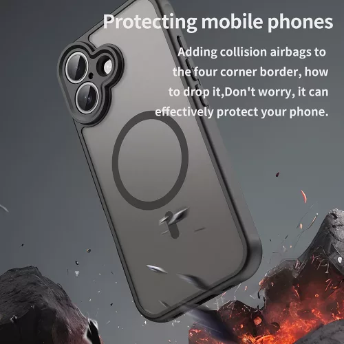 Techsuit - HaloFrost II MagSafe tok - iPhone 17 - Fekete