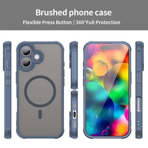 Techsuit - HaloFrost II MagSafe tok - iPhone 17 - Sötétkék