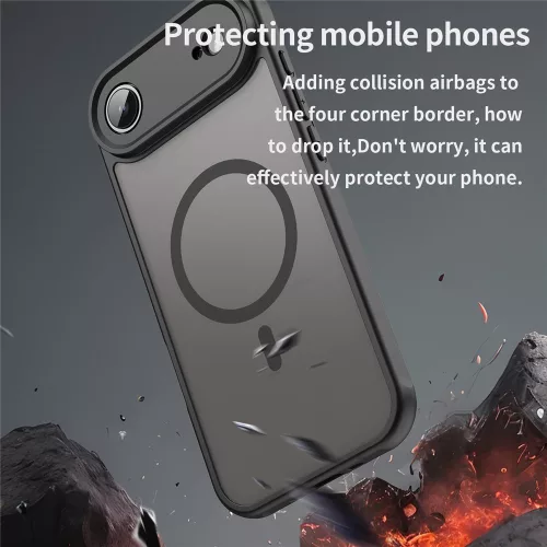 Techsuit - HaloFrost II MagSafe tok - iPhone 17 Air - Fekete
