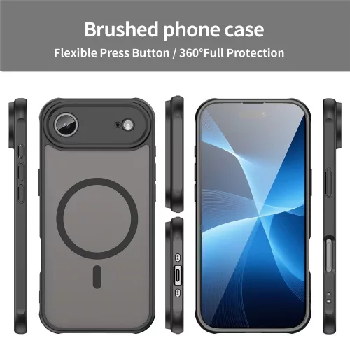 Techsuit - HaloFrost II MagSafe tok - iPhone 17 Air - Fekete