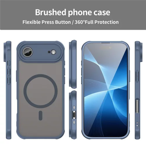 Techsuit - HaloFrost II MagSafe tok - iPhone 17 Air - Sötétkék