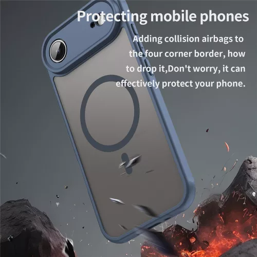 Techsuit - HaloFrost II MagSafe tok - iPhone 17 Air - Sötétkék