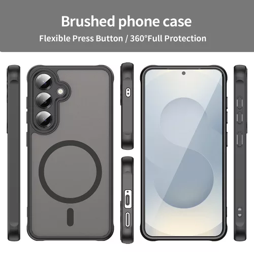 Techsuit - HaloFrost II MagSafe tok - Samsung Galaxy S24 Plus / S25 Plus - Fekete