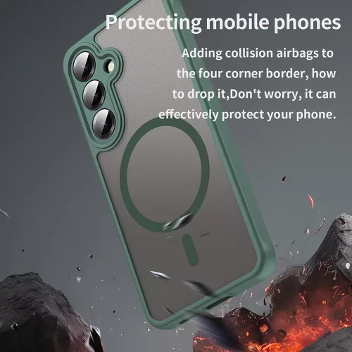 Techsuit - HaloFrost II MagSafe tok - Samsung Galaxy S24 / S25 - Zöld