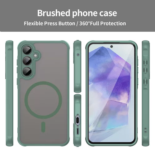 Techsuit - HaloFrost II MagSafe tok - Samsung Galaxy A35 5G - Zöld