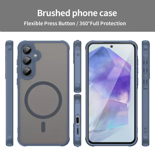 Techsuit - HaloFrost II MagSafe tok - Samsung Galaxy A35 5G - Sötétkék