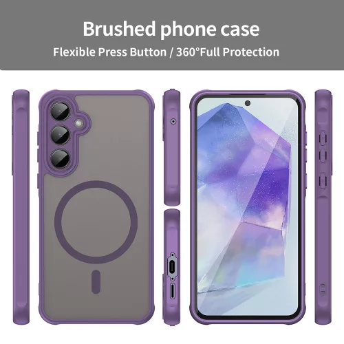 Techsuit - HaloFrost II MagSafe tok - Samsung Galaxy A35 5G - Lila