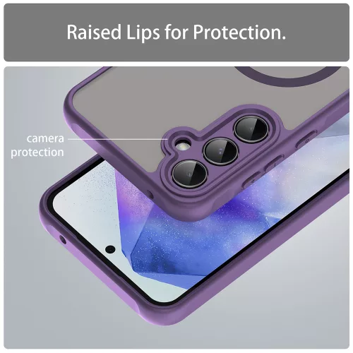 Techsuit - HaloFrost II MagSafe tok - Samsung Galaxy A55 5G - Lila