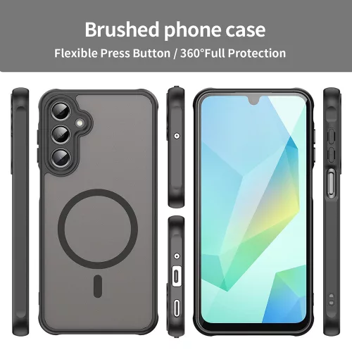 Techsuit - HaloFrost II MagSafe tok - Samsung Galaxy A16 4G / A16 5G - Fekete