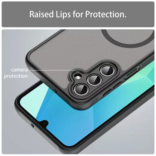 Techsuit - HaloFrost II MagSafe tok - Samsung Galaxy A16 4G / A16 5G - Fekete