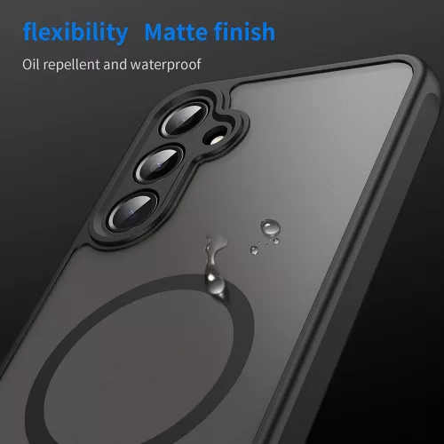 Techsuit - HaloFrost II MagSafe tok - Samsung Galaxy A16 4G / A16 5G - Fekete