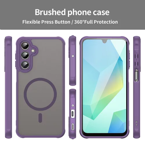 Techsuit - HaloFrost II MagSafe tok - Samsung Galaxy A16 4G / A16 5G - Lila