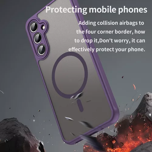 Techsuit - HaloFrost II MagSafe tok - Samsung Galaxy A16 4G / A16 5G - Lila