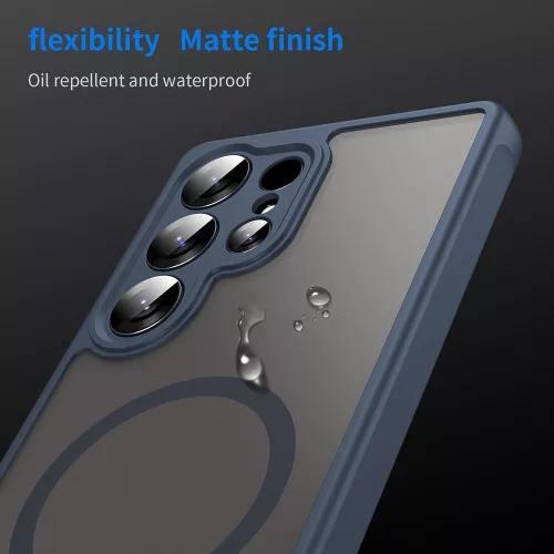 Techsuit - HaloFrost II MagSafe tok - Samsung Galaxy S25 Ultra - Sötétkék
