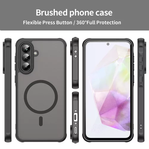Techsuit - HaloFrost II MagSafe tok - Samsung Galaxy A36 5G - Fekete