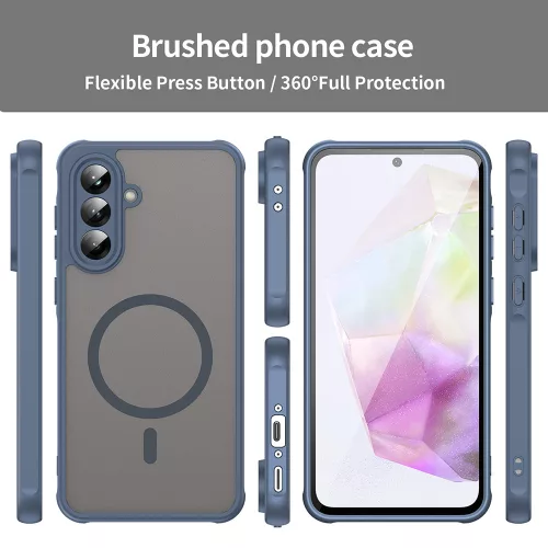 Techsuit - HaloFrost II MagSafe tok - Samsung Galaxy A36 5G - Sötétkék