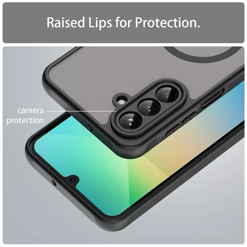 Techsuit - HaloFrost II MagSafe tok - Samsung Galaxy A26 5G - Fekete