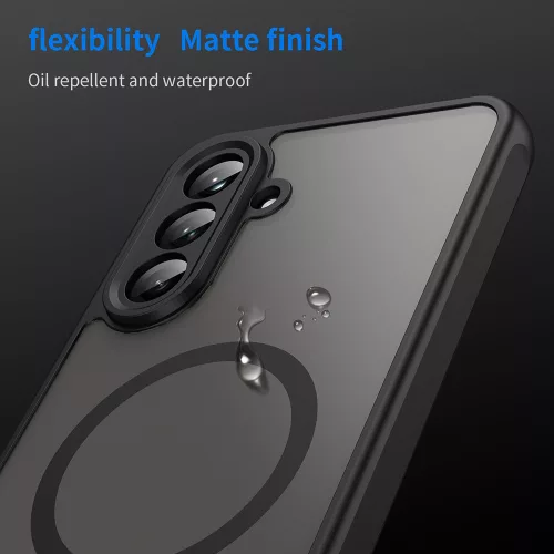 Techsuit - HaloFrost II MagSafe tok - Samsung Galaxy A26 5G - Fekete