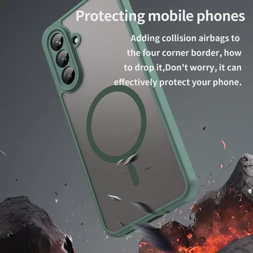 Techsuit - HaloFrost II MagSafe tok - Samsung Galaxy A26 5G - Zöld