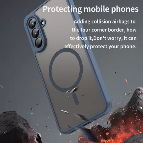 Techsuit - HaloFrost II MagSafe tok - Samsung Galaxy A26 5G - Sötétkék