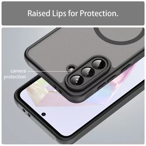 Techsuit - HaloFrost II MagSafe tok - Samsung Galaxy A56 5G - Fekete
