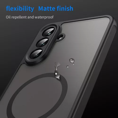 Techsuit - HaloFrost II MagSafe tok - Samsung Galaxy A56 5G - Fekete