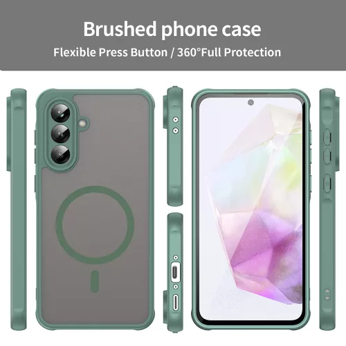 Techsuit - HaloFrost II MagSafe tok - Samsung Galaxy A56 5G - Zöld