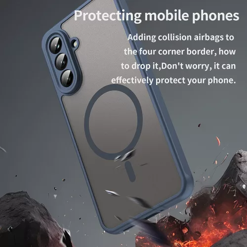Techsuit - HaloFrost II MagSafe tok - Samsung Galaxy A56 5G - Sötétkék