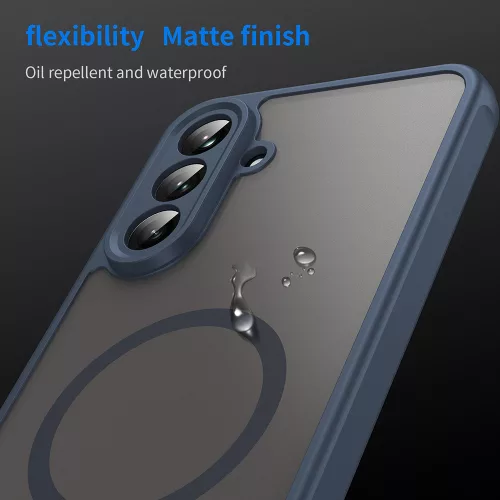 Techsuit - HaloFrost II MagSafe tok - Samsung Galaxy A56 5G - Sötétkék