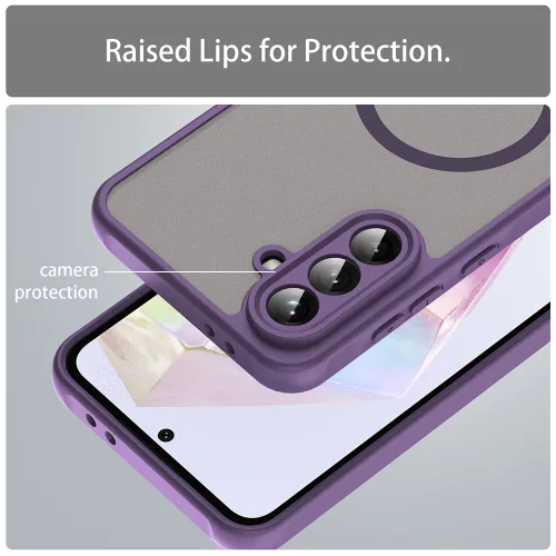 Techsuit - HaloFrost II MagSafe tok - Samsung Galaxy A56 5G - Lila